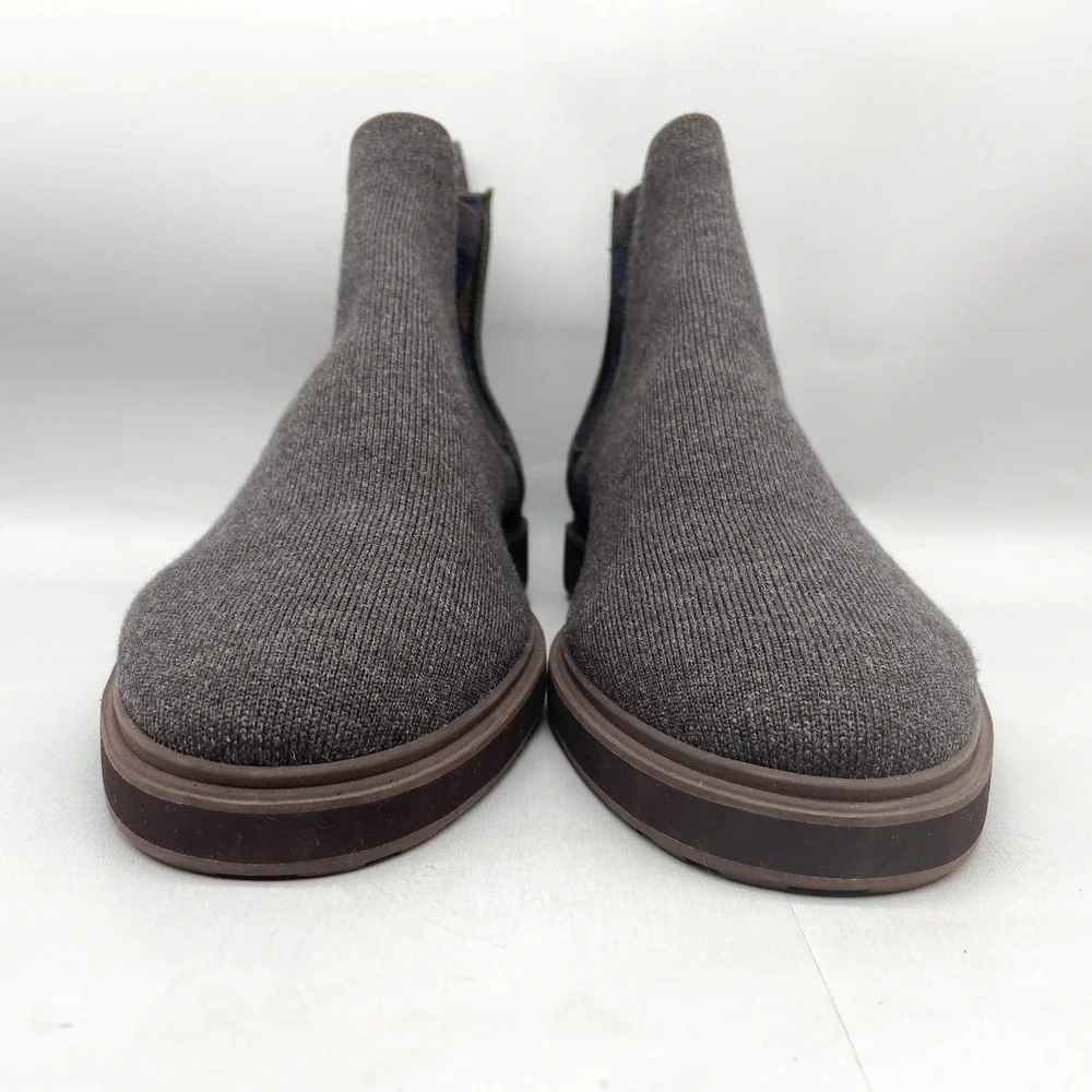 Rothys Mens 12 The Merino Chelsea Boots Shoes Wool Brown Camo Slip On‎ Casual
